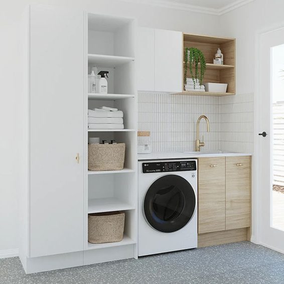 Timberline_-Custom_2182mm_Package_with_Laundry_Base_Tall_And_Wall_Cabinet_1.webp